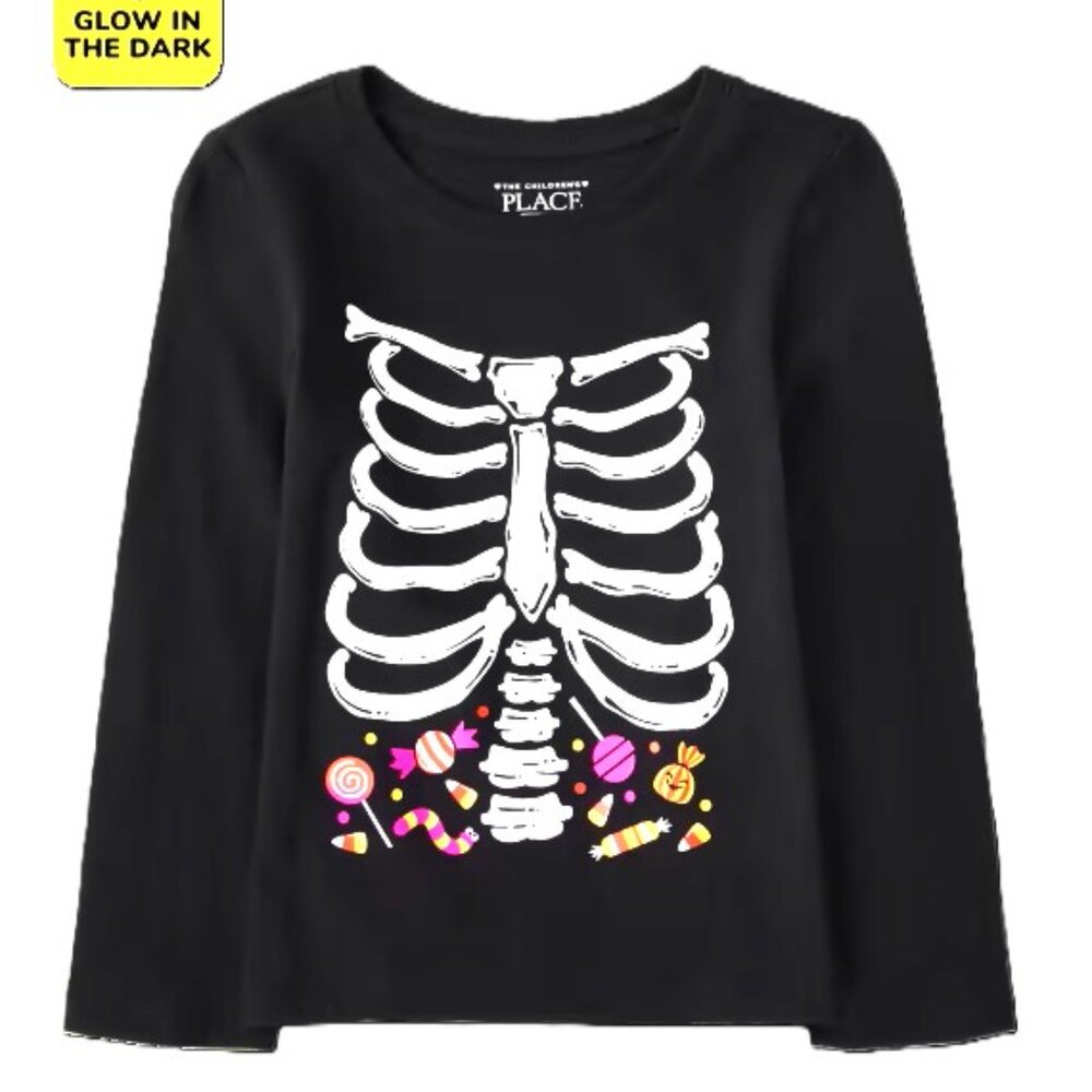 PLACE 5T Skelton Candy Long-Sleeve T-shirt, 5T, 3/$15.00